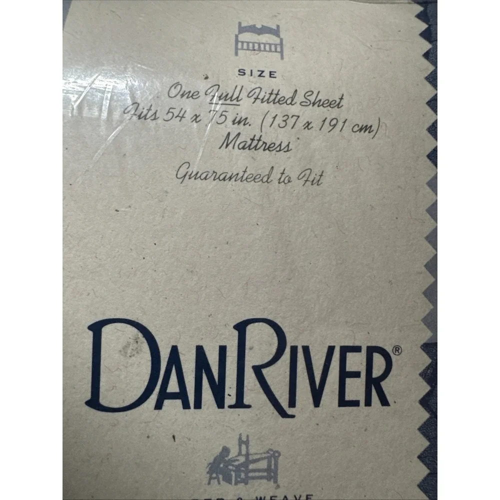 Vtg New In Pkg Dan River Full Bed Fitted Sheet 